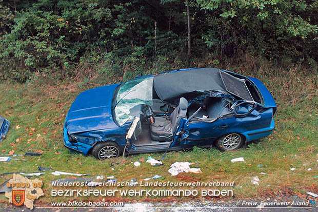 20161007 Schwerer Verkehrsunfall A21 Hochstraß-Knoten Steinhäusl  Foto: © FF Alland