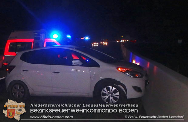 20161020 Verkehrsunfall auf der A2 Baden-Leobersdorf  Foto: © Freiwillige Feuerwehr Baden-Leesdorf