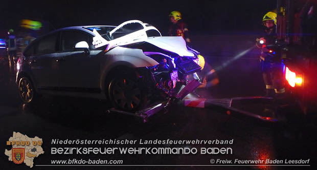 20161020 Verkehrsunfall auf der A2 Baden-Leobersdorf  Foto: © Freiwillige Feuerwehr Baden-Leesdorf