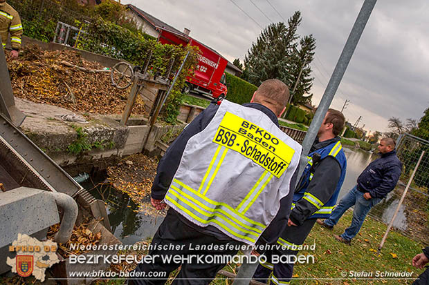 20161102 Ölfilm auf dem Gewässer des Wr.Neustädter Kanals in Kottingbrunn Foto: © Stefan Schneider 20161102 Ölfilm auf dem Gewässer des Wr.Neustädter Kanals in Kottingbrunn Foto: © Stefan Schneider