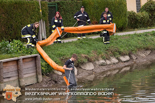 20161102 Ölfilm auf dem Gewässer des Wr.Neustädter Kanals in Kottingbrunn Foto: © Stefan Schneider 20161102 Ölfilm auf dem Gewässer des Wr.Neustädter Kanals in Kottingbrunn Foto: © Stefan Schneider
