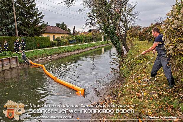 20161102 Ölfilm auf dem Gewässer des Wr.Neustädter Kanals in Kottingbrunn Foto: © Stefan Schneider 20161102 Ölfilm auf dem Gewässer des Wr.Neustädter Kanals in Kottingbrunn Foto: © Stefan Schneider