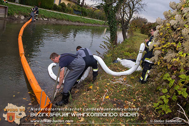 20161102 Ölfilm auf dem Gewässer des Wr.Neustädter Kanals in Kottingbrunn Foto: © Stefan Schneider 20161102 Ölfilm auf dem Gewässer des Wr.Neustädter Kanals in Kottingbrunn Foto: © Stefan Schneider