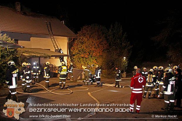 20161109 Saunabrand in einem Einfamilienhaus in Neusiedl  Foto: © Markus Hackl