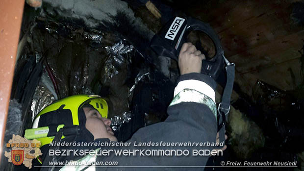 20161109 Saunabrand in einem Einfamilienhaus in Neusiedl  Foto: © FF Neusiedl