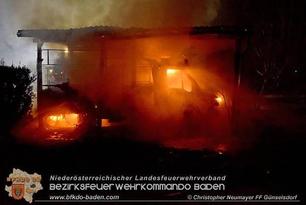 20161127 Vollbrand eines abgestellten Wohnmobils in Schönau a.d.Triesting  Foto: © Christopher Neumayer