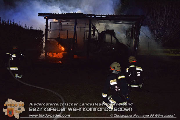 20161127 Vollbrand eines abgestellten Wohnmobils in Schoenau a.d.Triesting Foto: © Christopher Neumayer 20161127 Vollbrand eines abgestellten Wohnmobils in Schoenau a.d.Triesting Foto: © Christopher Neumayer