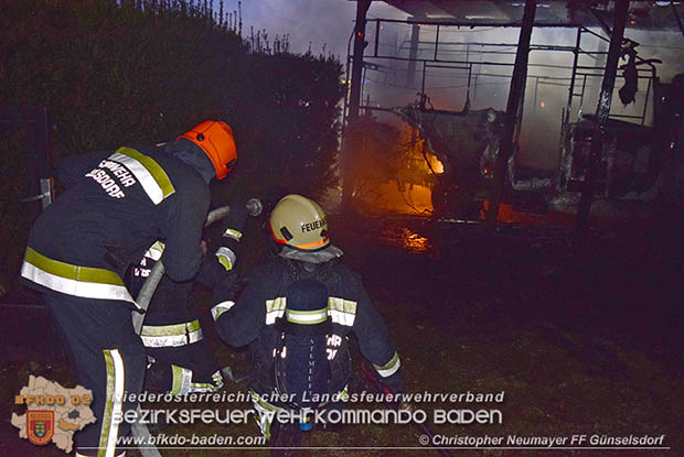 20161127 Vollbrand eines abgestellten Wohnmobils in Schoenau a.d.Triesting Foto: © Christopher Neumayer 20161127 Vollbrand eines abgestellten Wohnmobils in Schoenau a.d.Triesting Foto: © Christopher Neumayer