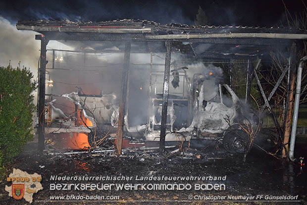 20161127 Vollbrand eines abgestellten Wohnmobils in Schoenau a.d.Triesting Foto: © Christopher Neumayer 20161127 Vollbrand eines abgestellten Wohnmobils in Schoenau a.d.Triesting Foto: © Christopher Neumayer