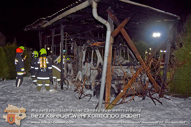 20161127 Vollbrand eines abgestellten Wohnmobils in Schoenau a.d.Triesting Foto: © Christopher Neumayer 20161127 Vollbrand eines abgestellten Wohnmobils in Schoenau a.d.Triesting Foto: © Christopher Neumayer