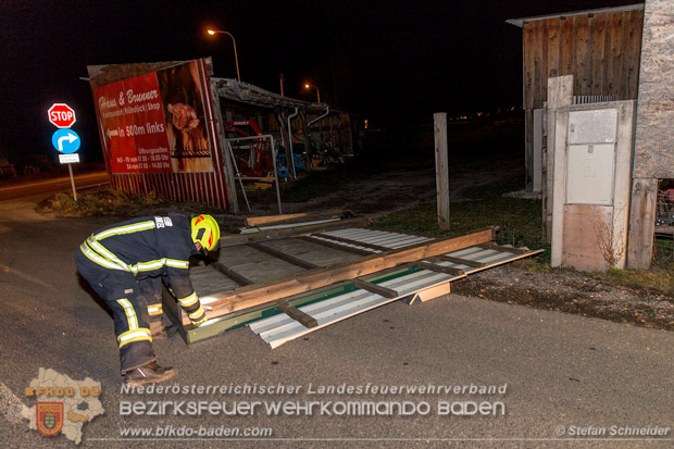 20161202 Sturm Theresa – Foto: Bezirksfeuerwehrkommando Baden 20161202 Sturm Theresa – Foto: Bezirksfeuerwehrkommando Baden