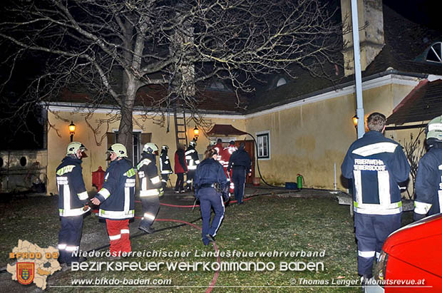 20161203 Brand in einem Nebengebäude im Schloss Seibersdorf  Foto: © Thomas Lenger/Monatsrevue.at
