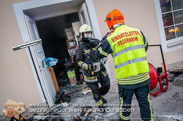 20161207 Brand in einem Gewerbentrieb im Kammgarnzentrum Bad Voeslau  Foto: © Daniel Wirth