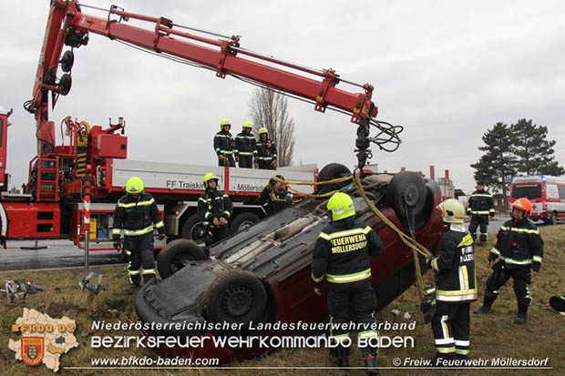 20161218 Verkehrsunfall am Badenerspitz in Traiskirchen-Möllersdorf  Foto: © FF Möllersdorf