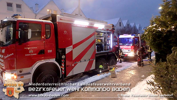 20170109 Wasserrohrbruch in Wohnhausanlage in Baden Ortsteil Leesdorf  Foto: © Freiwillige Feuerwehr Baden-Leesdorf