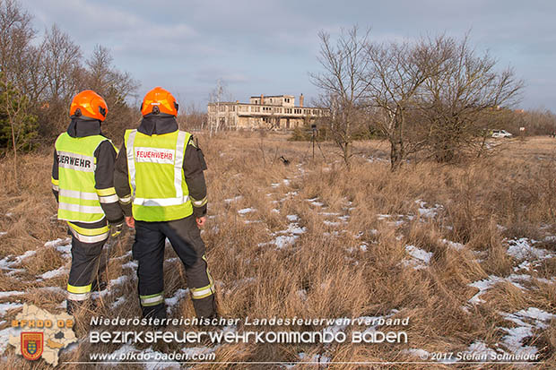 20170118 Sprengungen an einem alten Gebäude in Blumau zwecks Forschungsprojekt des AIT-AUSTRIAN INSTITUTE OF TECHNOLOGY Foto: © Stefan Schneider BFK Baden 20170118 Sprengungen an einem alten Gebäude in Blumau zwecks Forschungsprojekt des AIT-AUSTRIAN INSTITUTE OF TECHNOLOGY Foto: © Stefan Schneider BFK Baden