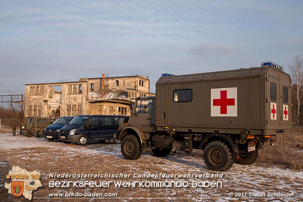 20170118 Sprengungen an einem alten Gebäude in Blumau zwecks Forschungsprojekt des AIT-AUSTRIAN INSTITUTE OF TECHNOLOGY Foto: © Stefan Schneider BFK Baden 20170118 Sprengungen an einem alten Gebäude in Blumau zwecks Forschungsprojekt des AIT-AUSTRIAN INSTITUTE OF TECHNOLOGY Foto: © Stefan Schneider BFK Baden