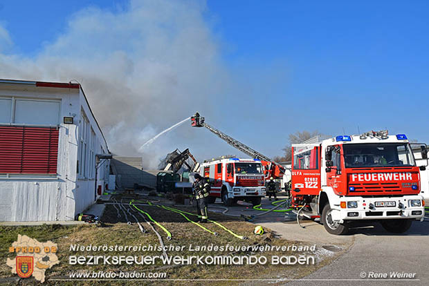 20170122 Großbrand bei Logistik Unternehmen in Wimpassing a.d.Leitha Bgld.  Foto: © ASB Rene Weiner AFK Ebreichsdorf