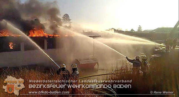 20170122 Großbrand bei Logistik Unternehmen in Wimpassing a.d.Leitha Bgld.  Foto: © ASB Rene Weiner AFK Ebreichsdorf