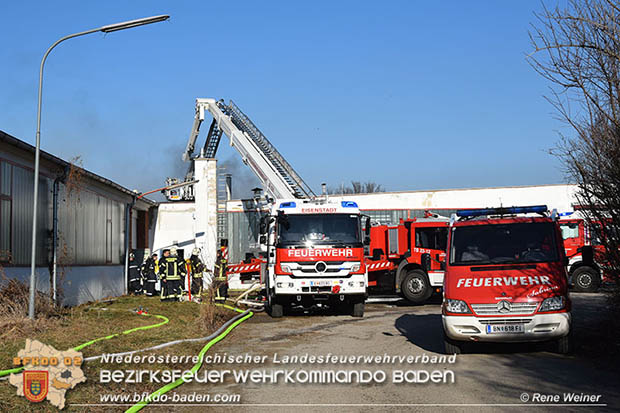 20170122 Großbrand bei Logistik Unternehmen in Wimpassing a.d.Leitha Bgld.  Foto: © ASB Rene Weiner AFK Ebreichsdorf