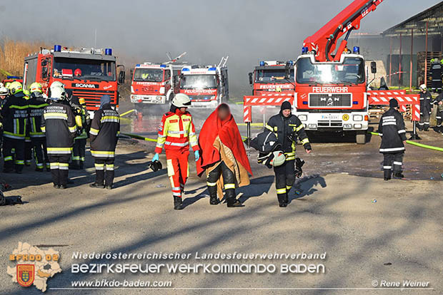 20170122 Großbrand bei Logistik Unternehmen in Wimpassing a.d.Leitha Bgld.  Foto: © ASB Rene Weiner AFK Ebreichsdorf