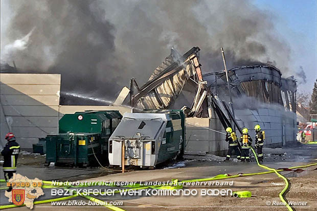 20170122 Großbrand bei Logistik Unternehmen in Wimpassing a.d.Leitha Bgld.  Foto: © ASB Rene Weiner AFK Ebreichsdorf