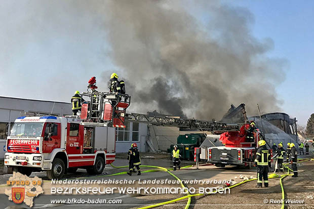 20170122 Großbrand bei Logistik Unternehmen in Wimpassing a.d.Leitha Bgld.  Foto: © ASB Rene Weiner AFK Ebreichsdorf