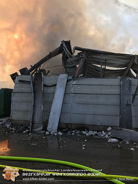 20170122 Großbrand bei Logistik Unternehmen in Wimpassing a.d.Leitha Bgld.  Foto: © ASB Rene Weiner AFK Ebreichsdorf