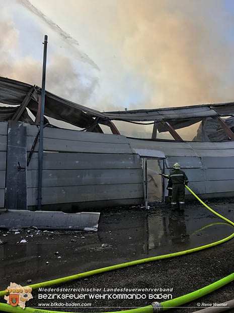 20170122 Großbrand bei Logistik Unternehmen in Wimpassing a.d.Leitha Bgld.  Foto: © ASB Rene Weiner AFK Ebreichsdorf