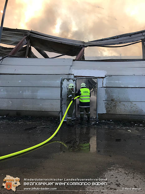 20170122 Großbrand bei Logistik Unternehmen in Wimpassing a.d.Leitha Bgld.  Foto: © ASB Rene Weiner AFK Ebreichsdorf