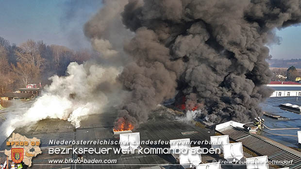 20170122 Großbrand bei Logistik Unternehmen in Wimpassing a.d.Leitha Bgld. Foto: © Freiwillige Feuerwehr Pottendorf 20170122 Großbrand bei Logistik Unternehmen in Wimpassing a.d.Leitha Bgld. Foto: © Freiwillige Feuerwehr Pottendorf