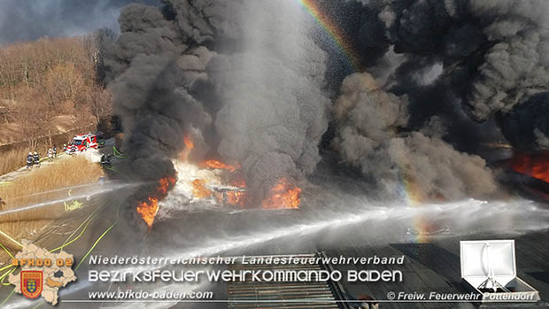 20170122 Großbrand bei Logistik Unternehmen in Wimpassing a.d.Leitha Bgld. Foto: © Freiwillige Feuerwehr Pottendorf 20170122 Großbrand bei Logistik Unternehmen in Wimpassing a.d.Leitha Bgld. Foto: © Freiwillige Feuerwehr Pottendorf