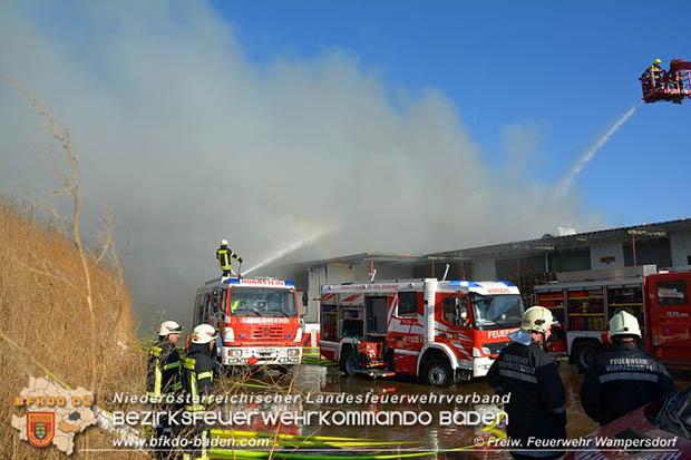 20170122 Großbrand bei Logistik Unternehmen in Wimpassing a.d.Leitha Bgld. Foto: © FF Wampersdorf / Christian Blüml 20170122 Großbrand bei Logistik Unternehmen in Wimpassing a.d.Leitha Bgld. Foto: © FF Wampersdorf / Christian Blüml