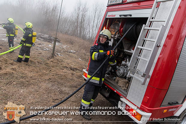 20170128 Brand eines Grünschnitthaufen in Tattendorf  Foto: © Stefan Schneider BFK Presseteam