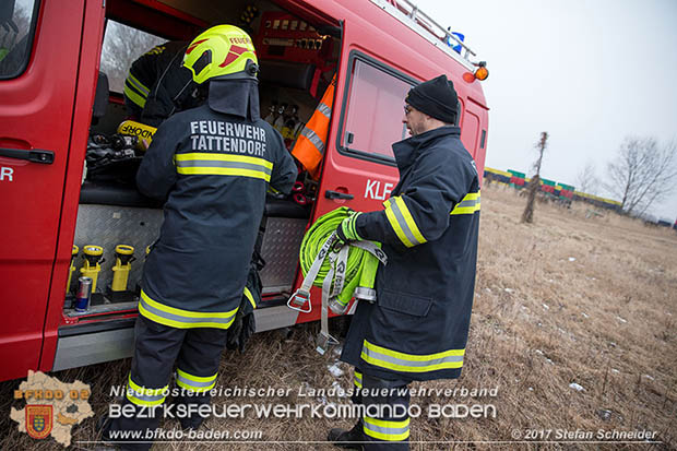 20170128 Brand eines Grünschnitthaufen in Tattendorf  Foto: © Stefan Schneider BFK Presseteam