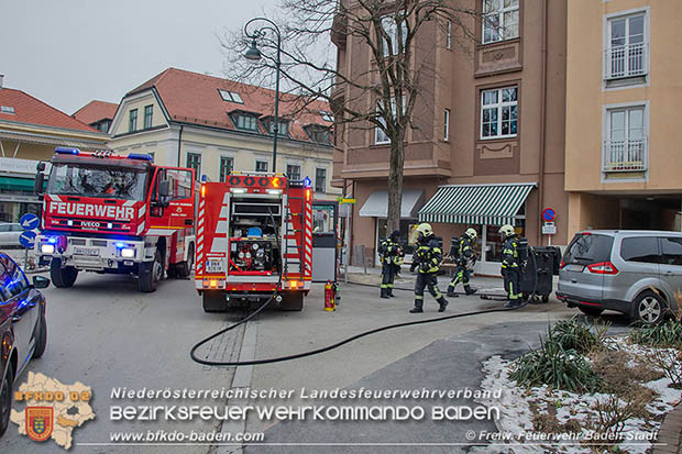 20170128 Müllbehälterbrand in Baden  Foto: © Freiwillige Feuerwehr Baden-Stadt/Fritz Beichbuchner