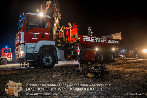 20170129 Folgenschwerer Verkehrsunfall mit zwei Toten auf der Landestrasse 4040 Leobersdorf-Sollenau  Foto: © Daniel Wirth