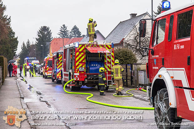 20170206 Brandeinsatz in Kottingbrunn  Foto:© Stefan Schneider BFK BADEN