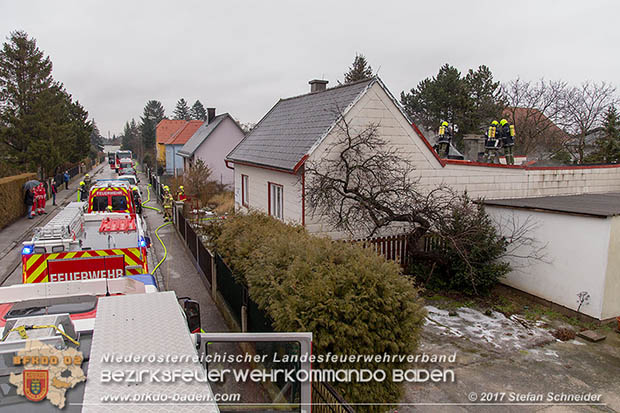 20170206 Brandeinsatz in Kottingbrunn  Foto:© Stefan Schneider BFK BADEN