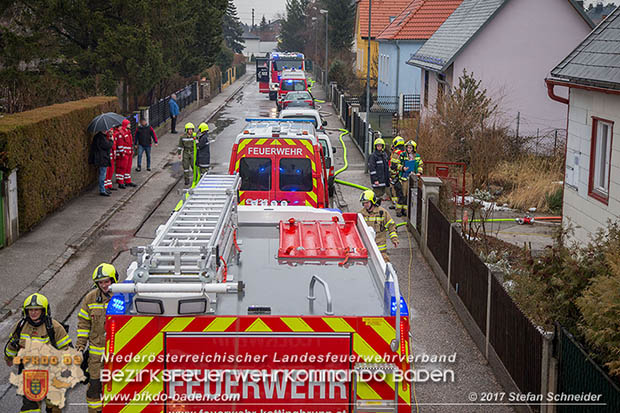 20170206 Brandeinsatz in Kottingbrunn  Foto:© Stefan Schneider BFK BADEN