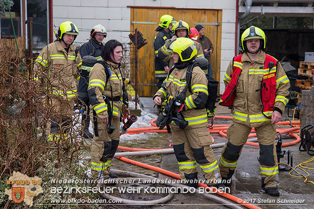 20170206 Brandeinsatz in Kottingbrunn  Foto:© Stefan Schneider BFK BADEN