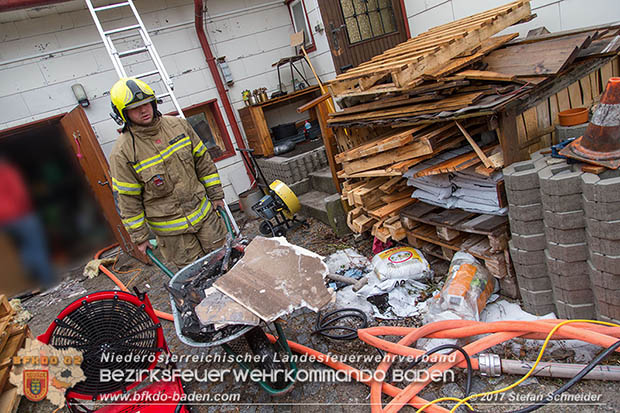 20170206 Brandeinsatz in Kottingbrunn  Foto:© Stefan Schneider BFK BADEN