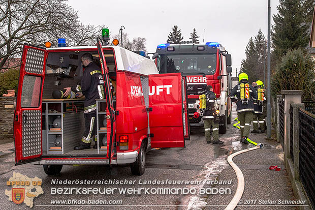 20170206 Brandeinsatz in Kottingbrunn  Foto:© Stefan Schneider BFK BADEN