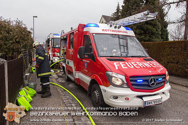 20170206 Brandeinsatz in Kottingbrunn  Foto:© Stefan Schneider BFK BADEN 