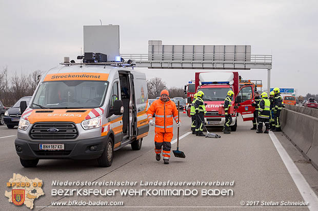 20170210 Massenunfall auf der A2 Südautobahn RFb Wien Foto: © Stefan Schneider BFK Baden