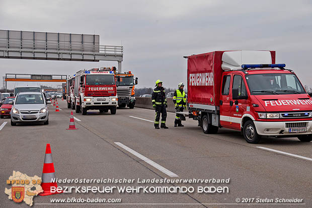 20170210 Massenunfall auf der A2 Südautobahn RFb Wien Foto: © Stefan Schneider BFK Baden