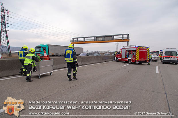 20170210 Massenunfall auf der A2 Südautobahn RFb Wien Foto: © Stefan Schneider BFK Baden