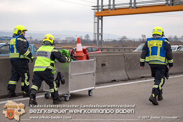 20170210 Massenunfall auf der A2 Südautobahn RFb Wien Foto: © Stefan Schneider BFK Baden
