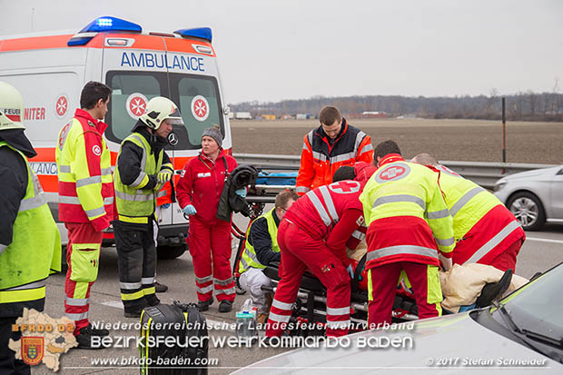 20170210 Massenunfall auf der A2 Südautobahn RFb Wien Foto: © Stefan Schneider BFK Baden