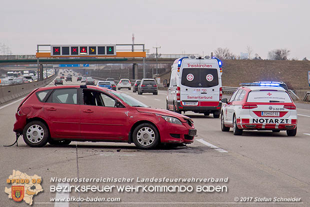 20170210 Massenunfall auf der A2 Südautobahn RFb Wien Foto: © Stefan Schneider BFK Baden